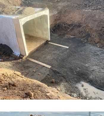 Concrete culvert installation