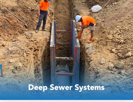 Deep sewer systems